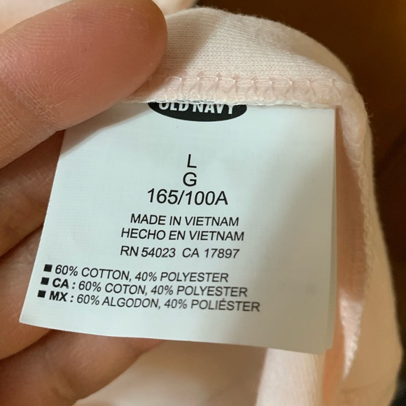 NWT Old Navy Fitted T-shirt Tee Short Sleeve Tee Top Pink Sz L - Picture 9 of 9